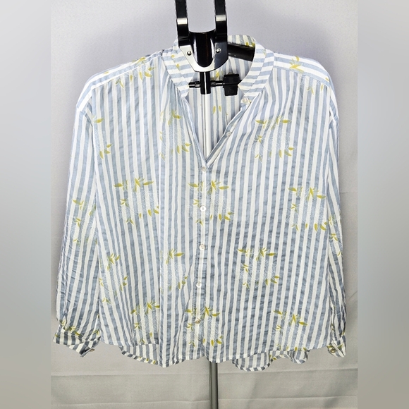 Alix Of Bohemia Kiki Magnolia Stripe Quiet Luxury Boho Tunic, Medium - Picture 3 of 7